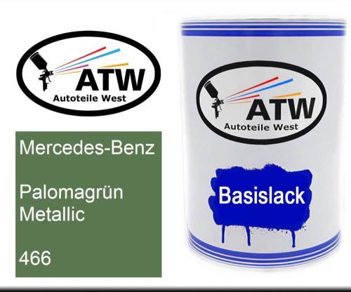 Mercedes-Benz, Palomagrün Metallic, 466: 500ml Lackdose, von ATW Autoteile West.